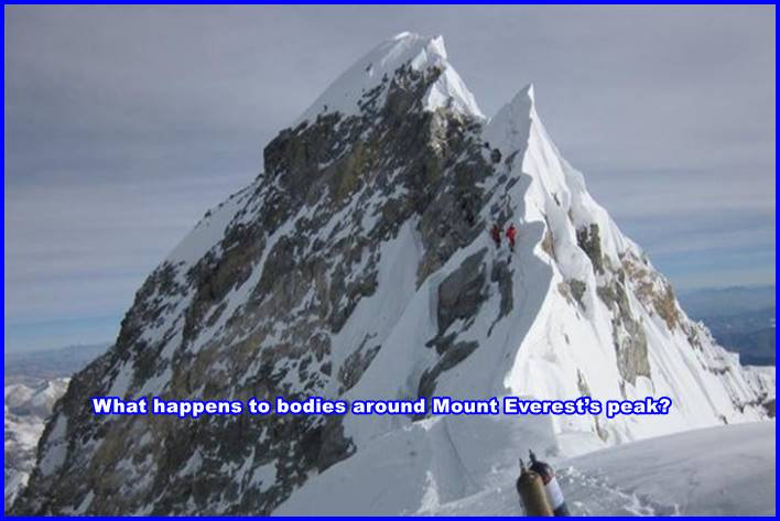 What happens to bodies around Mount Everest’s peak?